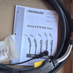 Bernard MIG Welding Gun BTB Assembly Fixed Neck Tube 0° Rotation MPN 1580012