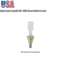 US Implant Locator Abutments Fits Nobel Active Male Caps Dental NP RP 1.0-5mm