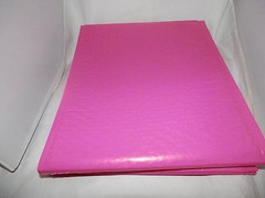 12 Assorted Sizes 8.5×12, 6×9, and 4×8 Hot Pink Poly Bubble Mailers 4 of Each