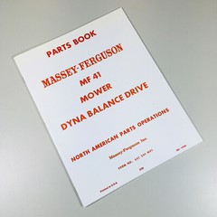 Massey Ferguson 41 Mf41 Sickle Bar Mower Parts Manual Catalog Book Exploded View