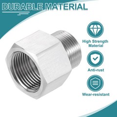 Pipe Fitting Reducing Adapter M25 x 3/4″ NPT Reducer Connector Silver