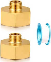 Garden Hose Thread Adapter 1/4″ NPT to 3/4″ GHT Brass Garden Hose Connect Pipe F