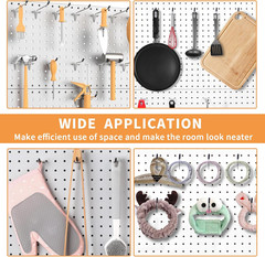Pegboard Hooks 25Pack 4Inch Peg Board Hooks For Hanging Fit 1/8″ Metal Pegboards