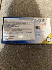 GLOVE PLUS BLUE VINYL INFUSTRIAL (SIZE LARGE )POWDER FREE NON STERILE 100 New