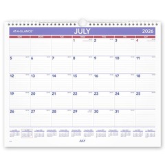 At-A-Glance AY8-28 2025-2026 July 2025 Academic Wall Calendar, 14-7/8 x 11-7/8″