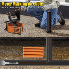 30M Sewer Pipe Inspection Camera, DVR Pipeline Industrial Endoscope 4.3″in IP68