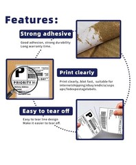 4000 4″x6″ Fanfold Direct Thermal Shipping Labels for Zebra Rollo Printers