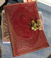 Fantasy Gifts Style 2007 Leather Illustrated Journal Diary w/ Yin Yang Clasp NIB