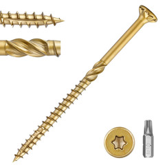 #10 X 4 in Multi-Purpose Wood Deck Screw for Interior and Exterior,Bugle Head,Go