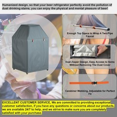 Kegerator Cover with 600D Waterproof Oxford Fabric for Protecting Outdoor or …