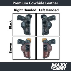Maxx Carry Inside The Waistband Leather Holster Fits Beretta 92FS Series. IWB…