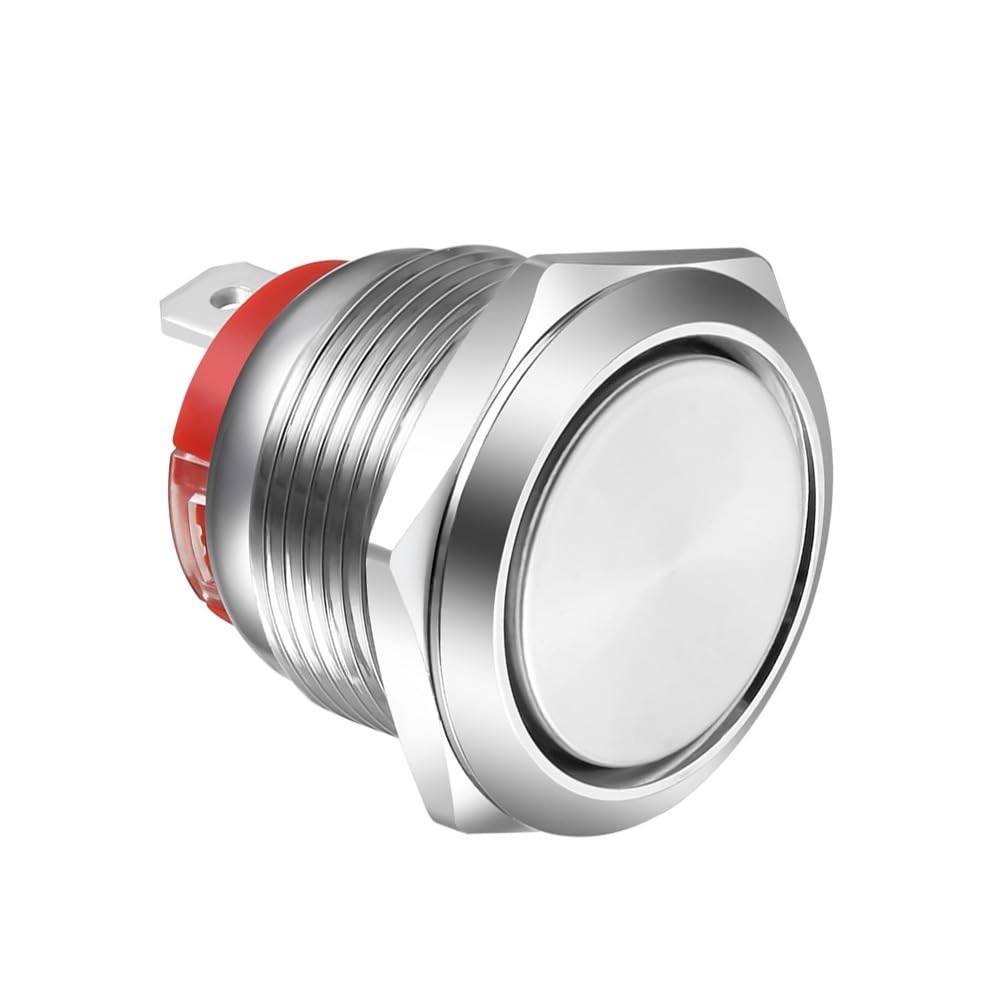 Short Type Push Button 19mm Latching Stainless Steel Push Button Switch 20A/1…