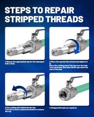 1/8″, 1/4″, 3/8″, 1/2″, 3/4″, 1″ NPT Tap Set, GCr15 Threading Plumbing Tap Se…