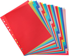 21 Tab A-Z Alphabet Binder Dividers Letter Size Plastic 2 3 4 11 Ring