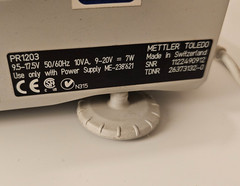 Mettler TOLEDO PR1203 Analytical Balance with power supply. Max 1210g min 0.001g