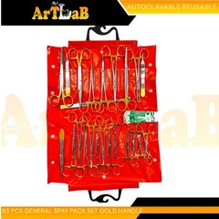 SPAY PACK KIT GERMAN PREMIUM QUALITY 101 PCS VETERINARY DENTAL SURGICAL TOOLS
