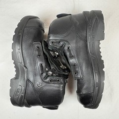 Haix Airpower R8 Mens Black Leather Front Zip Safety Work Boots 7.5W Womens 9.5