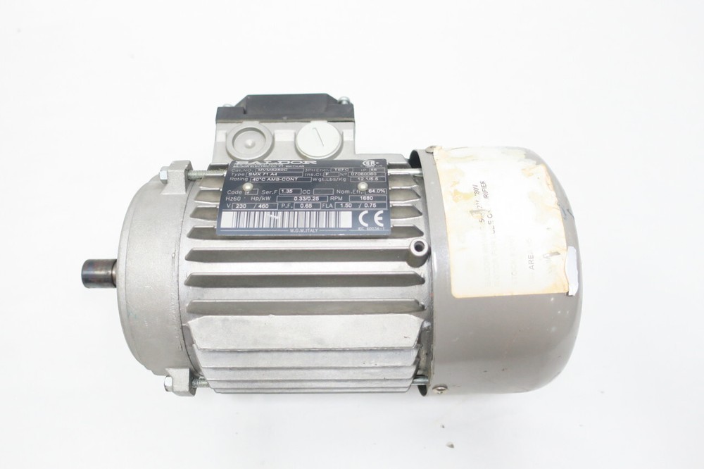 Baldor MVM5250C Ac Motor 3ph 1/3hp 1680rpm 230/460v-ac