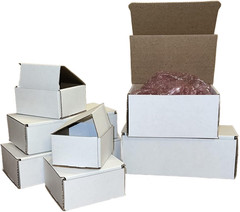 25 4X3X2 White Cardboard Paper Boxes Mailing Packing Shipping Box Corrugated Car