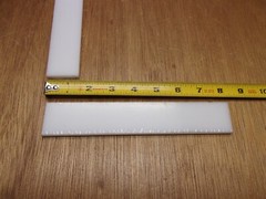 (Qty.2) 1/4″ X 1-3/8″ X 8″ UHMW PE Rectangle Flat Bar Stock White Opaque