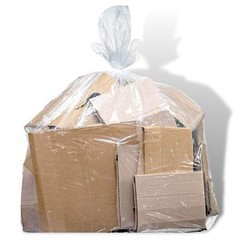 Plasticplace 14 Gallon Clear Recycling Trash Bags 1.2 Mil Garbage Can Liners