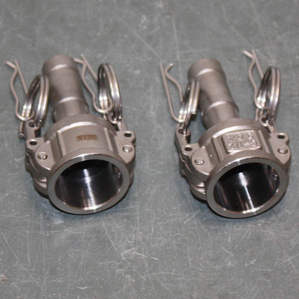 (2) USA Sealing Cam And Groove Fitting BULK-CGF-287, 1/2″ Coupler Type C, 304 SS