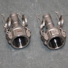 (2) USA Sealing Cam And Groove Fitting BULK-CGF-287, 1/2″ Coupler Type C, 304 SS