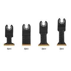 18 Pieces Titanium Oscillating Multitool Saw Blades Metal Cutting Blades Kit