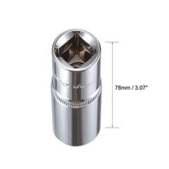 1/2-Inch Drive 6 Point Deep Socket Set 12mm – 23mm Metric Cr-V 6Pcs