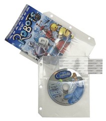 200 White CD/DVD Half Sheet Storage Binder Filing Sleeve & Booklet **1-3 DAYS