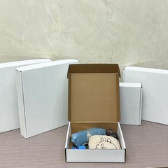 8x8x2 Inches Shipping Boxes Set of 25,White Corrugated Mailing Cardboard Box …