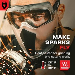 NoCry Safety Face Shield Mask for Work with Premium Anti Fog and Anti Scratch