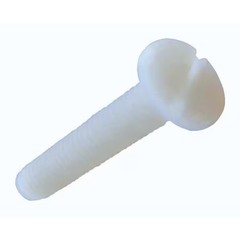 1/4″-20 X 2 In Slotted Pan Machine Screw, Plain Nylon 6/6, 50 Pk, 012520P200