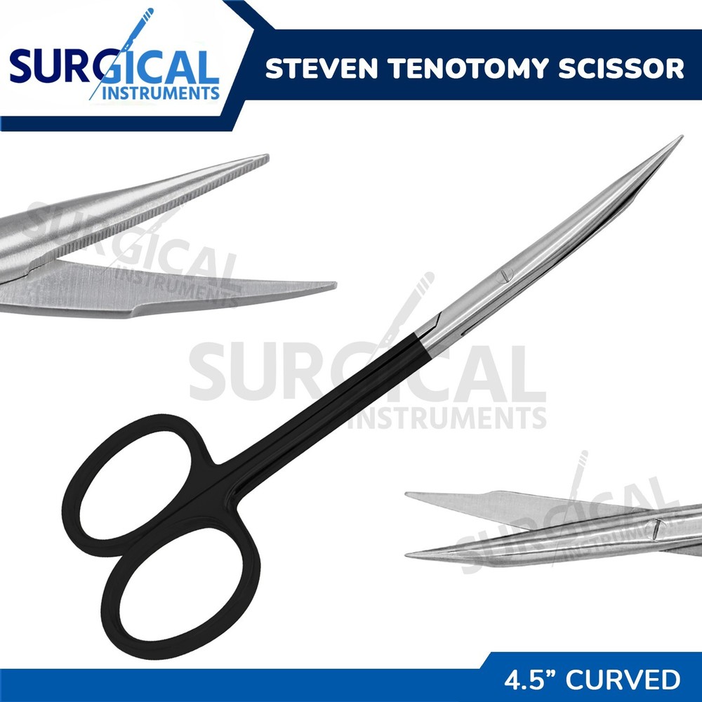 SuperCut Stevens Tenotomy Scissors Surgical Dental 4.5″ Curved German Grade