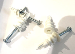 Premium Nylon Plastic Self Drilling Drywall Anchors with Screws, 40 sets