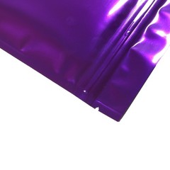 100/200/500 Glossy Purple Mylar Foil Smell Proof Resealable Zip Seal Lock Bags