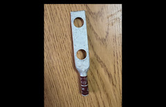Burndy comp lugs YA2C2N, 2 awg, 2 Hole, 1/2″ stud, Long Barrel. Sold boxes of 25