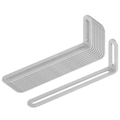 10 Pack 6″ L x 3/4″ W x 2″ H Slotted L Brackets for Shelves, Adjustable Corne…