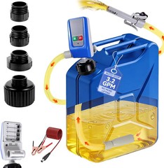 Fuel Transfer Pump with Auto-Stop, 3.2 Gallon per Min, 4 Size Adapters Gas Can P