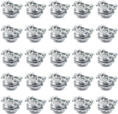 25 Pcs 1/2 Inch Clamp Type Cable Connectors, Zinc Electrical Conduit Fittings
