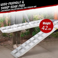 2Pcs 6000LBS 84″ x 15″ Aluminum Trailer Ramps Loading Ramps for Car ATV Truck