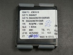 Lot of 7 D55342K07B1E00R Vishay/Dale Thin Film Resistor 1k Ohm 1206 1% 1/4W NOS