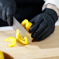 Karat Clear Vinyl Gloves Large Powder-Free Disposable Food Service Exam Gloves
