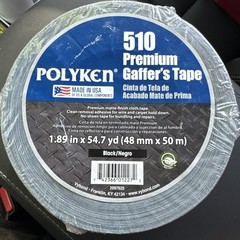 Polyken 510 Premium Gaffer’s Tape Black 2″x55 yds. (48mm x 50m)