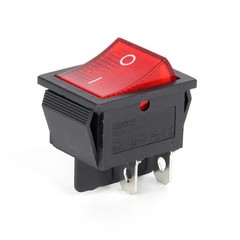 2PCS KCD4 Rocker Switch 20A125V 16A250V DPST 4Pin Red Light 220V On Off ACs