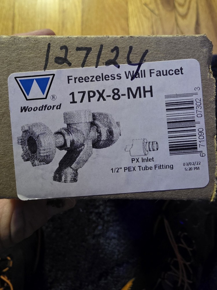 Woodford 17PX-8-MH Anti-Siphon Freezeless Wall Faucet 1/2” PEX New