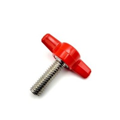5/16″ x 1″ Thumb Screw T Bolts Red Butterfly Tee Wing Knob Stainless 4 Pack