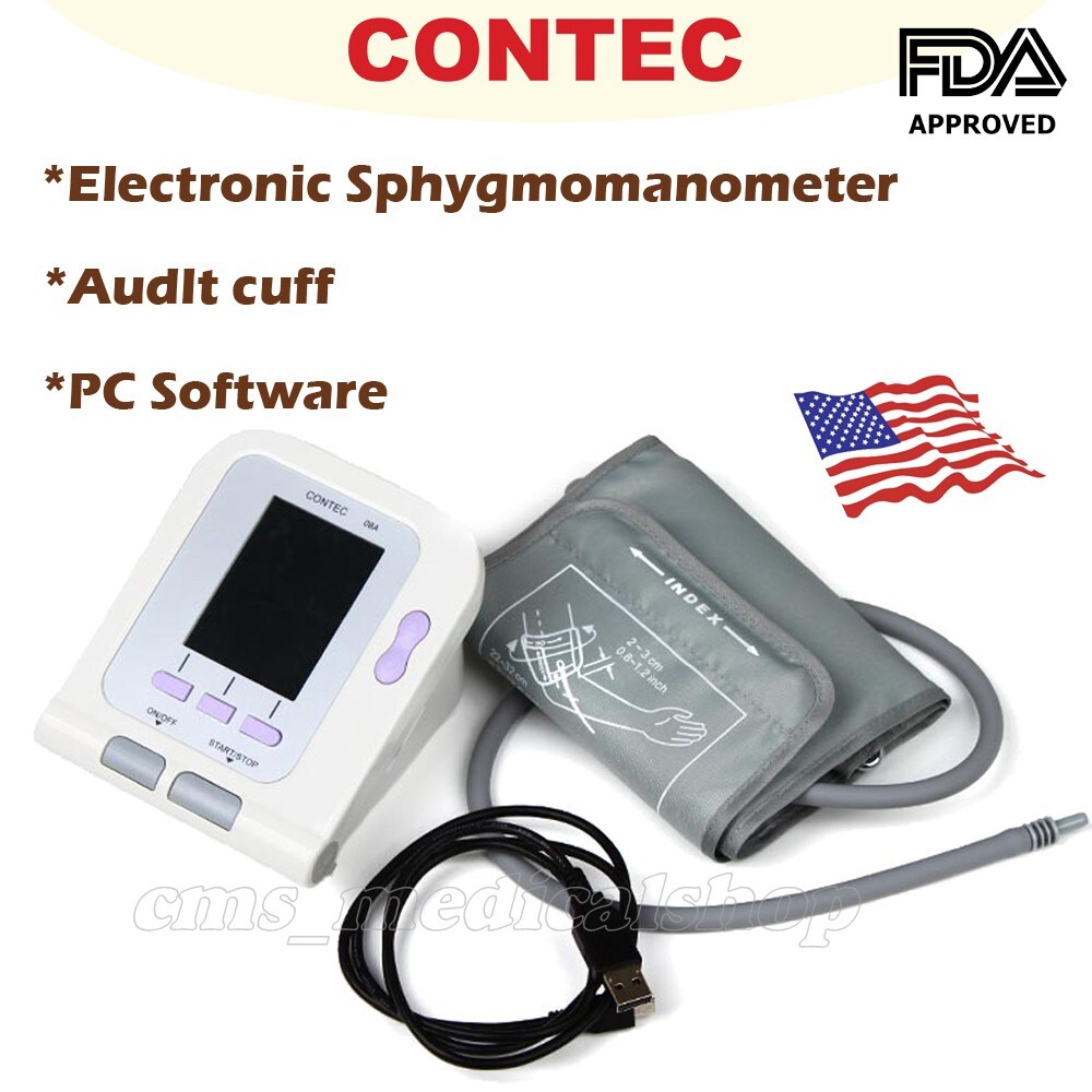 CONTEC FDA Blood Pressure Monitor Upper Arm Wrist Electronic Sphygmomanometer