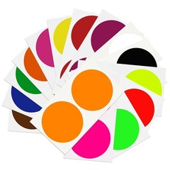 Royal Green Large Dot Stickers 3 Inch 75mm Round Color-Coding Circle Labels