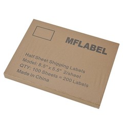 400 Half Sheet Shipping Labels 8.5 x 5.5 Self Adhesive 2 Per Sheet – for eBay